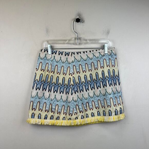 Alexis Blue and yellow Mini Skirt Size L - Picture 2 of 7